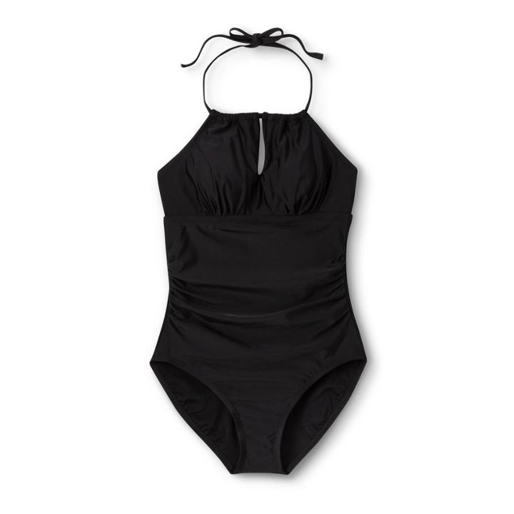 Women's Post-mastectomy High Neck One Piece Swimwear - Kona Sol Black