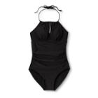 Women's Post-mastectomy High Neck One Piece Swimwear - Kona Sol Black