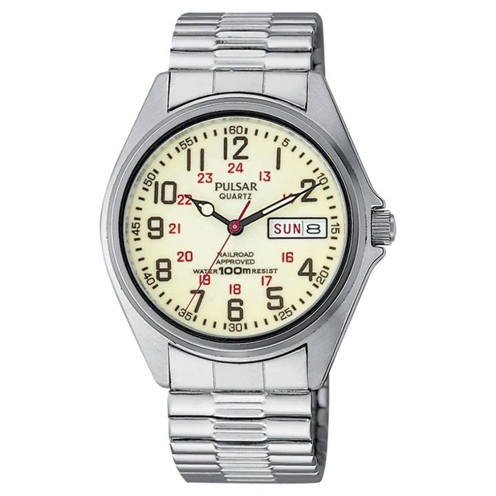 Men's Pulsar Lumibrite Dial Expansion Watch - Silver Tone - Pxn021