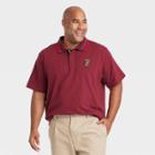 Houston White Adult Plus Size Short Sleeve Polo Shirt - Dark Red