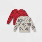 Toddler Boys' 2pk Marvel Fleece Pullover - Red