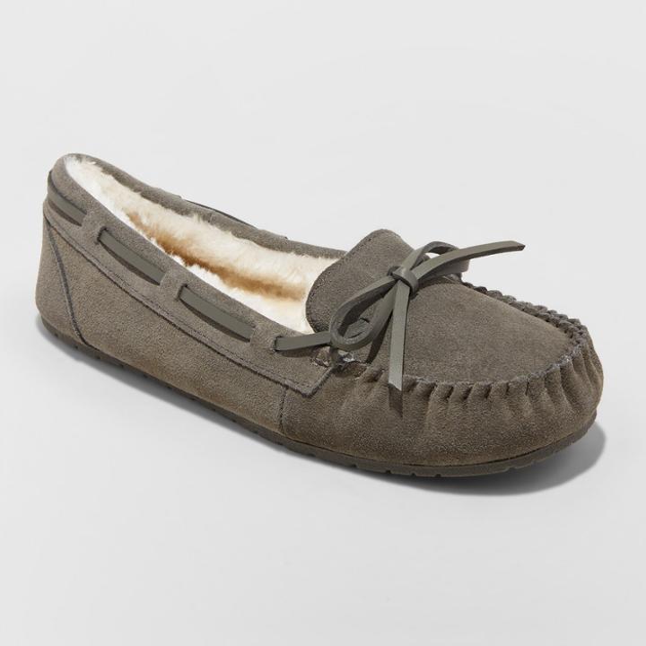 Gilligan & O'malley Women's Chia Suede Slippers Gray