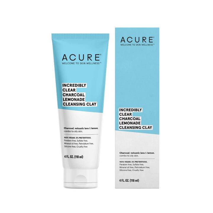 Acure Organics Acure Detox Defy Charcoal Lemonade Clay Facial Cleansers