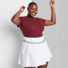 Women's Plus Size Short Sleeve Cropped T-shirt - Wild Fable Berry