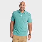 Men's Tall Standard Fit Short Sleeve Collared Polo Shirt - Goodfellow & Co Dusky Green