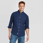 Men's Slim Fit Long Sleeve Oxford Button-down Shirt - Goodfellow & Co Navy