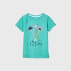 Girls' Short Sleeve Flip Sequin Pencils T-shirt - Cat & Jack Turquoise