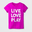 Girls' Live Love Play Graphic Tech T-shirt - C9 Champion Raspberry Purple