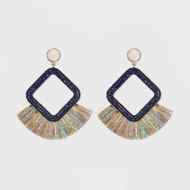 Sugarfix By Baublebar Fringe Hoop Earrings, Women's,