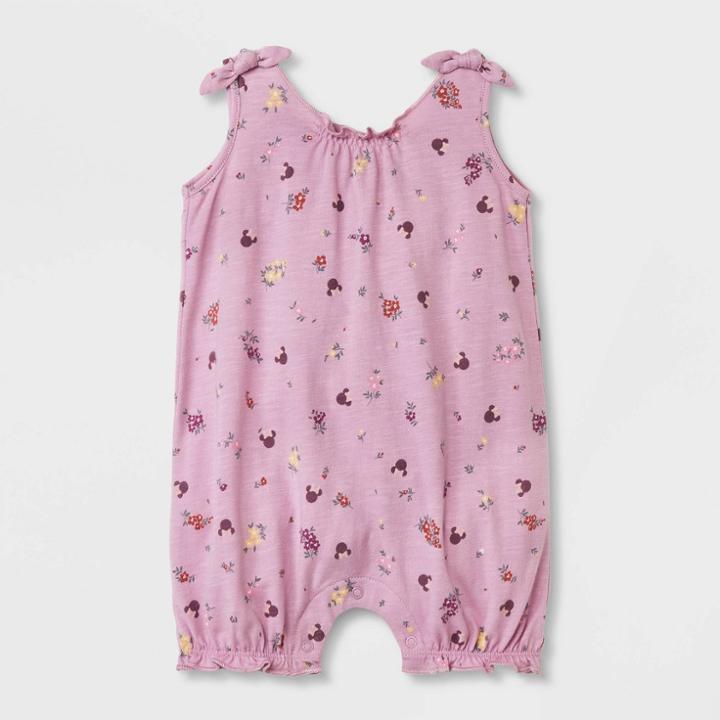 Disney Baby Girls' Minnie Mouse Printed Tank Romper - Newborn