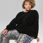Women's Plus Size Scoop Neck Long Sleeve Tunic - Wild Fable Black