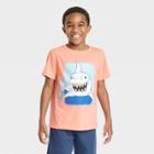 Boys' Short Sleeve Smiling Shark Graphic T-shirt - Cat & Jack Peach Orange