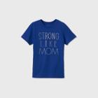 Kids' Short Sleeve 'strong Like Mom' Graphic T-shirt - Cat & Jack Blue
