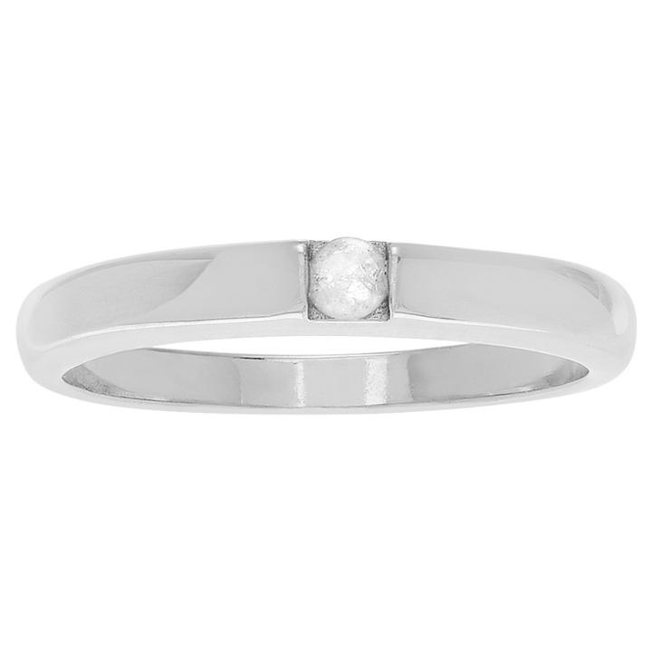 Journee Collection 1/10 Ct. T.w. Round-cut Diamond Pave Set Polished Ring In Sterling Silver - Silver,