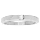 Journee Collection 1/10 Ct. T.w. Round-cut Diamond Pave Set Polished Ring In Sterling Silver - Silver,