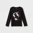 Girls' 'celestial Unicorn' Long Sleeve Graphic T-shirt - Cat & Jack Black
