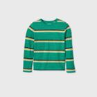 Boys' Striped Long Sleeve T-shirt - Cat & Jack Green/yellow