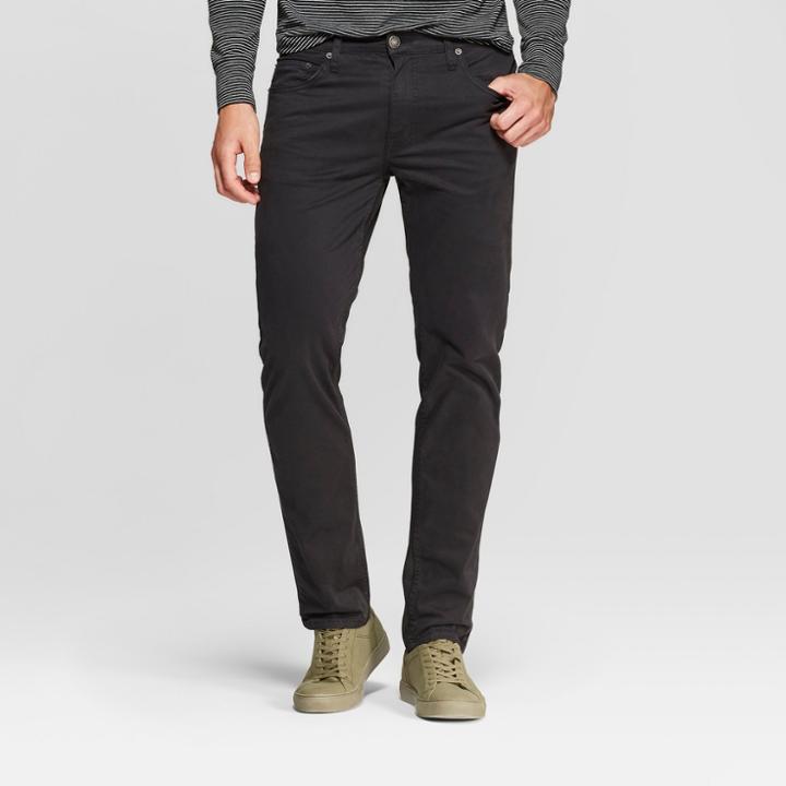 Men's Regular Straight Fit Chino Pants - Goodfellow & Co Black