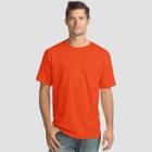 Hanes Men's 4pk Short Sleeve Comfort Wash T-shirt - Orange