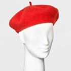 Women's Felt Beret Hat - A New Day Red