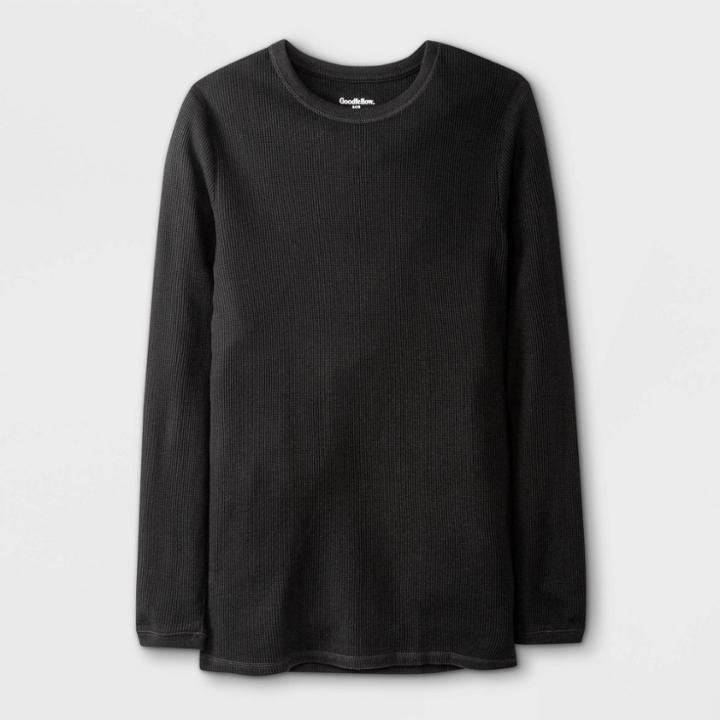 Men's Long Sleeve Thermal Undershirt - Goodfellow & Co Black