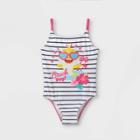 Toddler Girls' Baby Shark One Piece Swimsuit - Pink