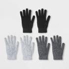 Women's 3pk Magic Gloves - Wild Fable Gray