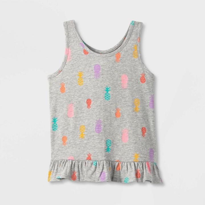 Girls' Printed Tank Top - Cat & Jack Heather Gray