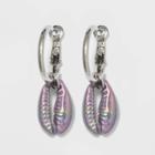 Cowry Shell Hoop Earrings - Wild Fable Silver, Women's