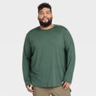 Men's Big & Tall Soft Stretch Long Sleeve Athletic Top - All In Motion Green