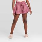 Girls' Ruffle Shorts - Art Class Purple S, Girl's,