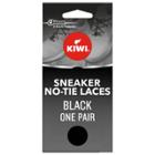 Kiwi Sneaker No-tie Shoe Laces, Black, One Size Fits All (1 Pair), Black/green