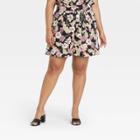 Women's Plus Size Floral Print High-rise Shorts - Who What Wear Pink