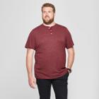 Men's Big & Tall Short Sleeve Henley - Goodfellow & Co Berry Cobbler