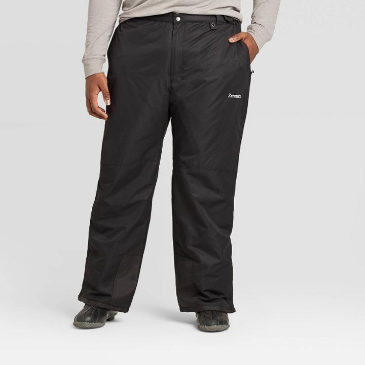 Men's Big & Tall Outdoor Snow Pants - Zermatt Black