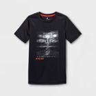 Boys' Short Sleeve Basketball Hoop Graphic T-shirt - All In Motion Black