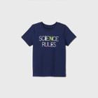 Toddler Kids' Short Sleeve 'science Rules' Graphic T-shirt - Cat & Jack Navy