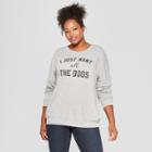 Women's Plus Size I Just Want All The Dogs Graphic Sweatshirt - Zoe+liv (juniors') Gray
