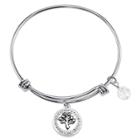Distributed By Target Women's Many Hearts-one Love Expandable Bangle In Stainless Steel,