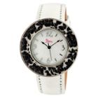 Women's Boum Bouquet Watch With Mother-of-pearl Dial And Unique Patterned Bezel-white/black, White