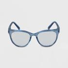 No Brand Adult Anti-fog Cateye Blue Light Filtering Glasses - Crystal Blue