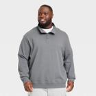 Men's Big & Tall Regular Fit High Neck Pullover Sweatshirt - Goodfellow & Co Gray