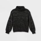 Girls' Marled Turtleneck Sweater - Art Class Black
