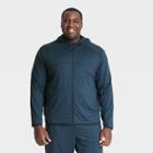 Men's Big & Tall Lightweight Knit Full Zip Sweatshirt - All In Motion Navy