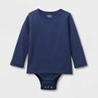 Toddler Kids' Adaptive Long Sleeve Bodysuit With Abdominal Access - Cat & Jack Navy