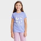 Girls' Printed Short Sleeve Graphic T-shirt - Cat & Jack Purple