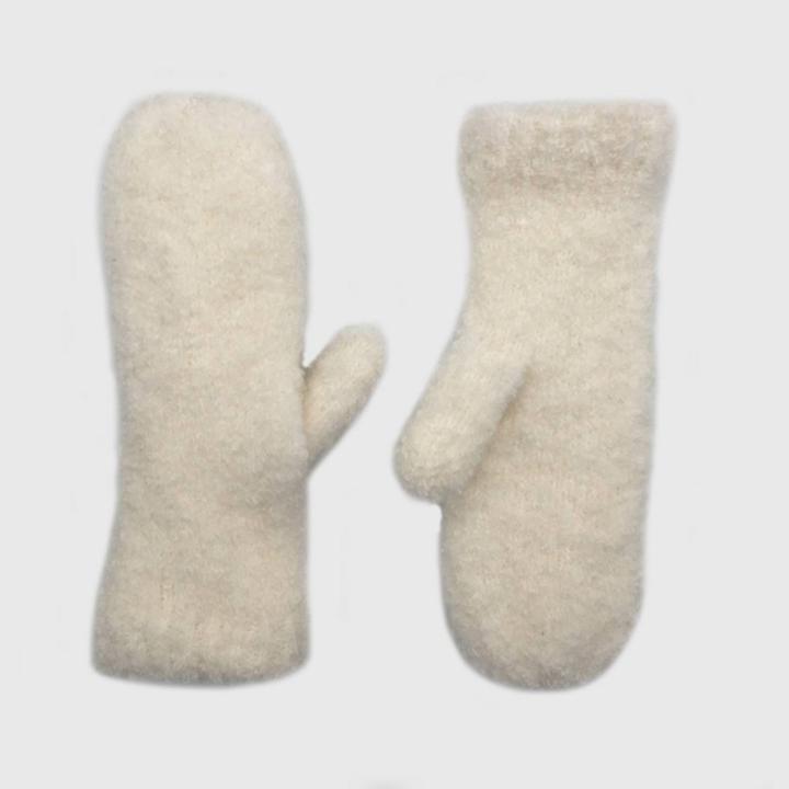 Women's Sherpa Mittens - Universal Thread Cream One Size, Women's, Ivory