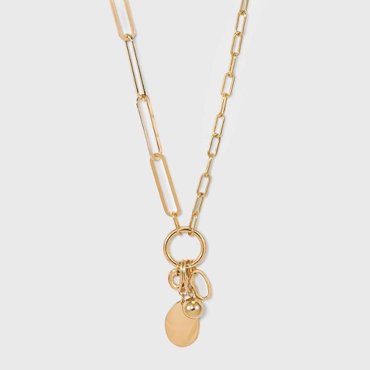 Charm Cluster Pendant Necklace - A New Day Gold