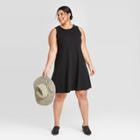 Women's Plus Size Tank Dress - Universal Thread Black 1x, Women's,
