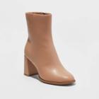 Women's Janelle Wide Width Dress Boots - A New Day Tan